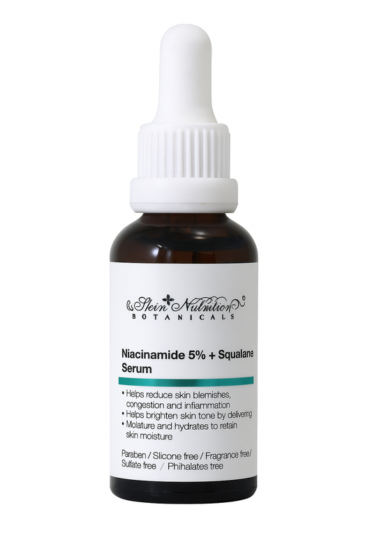 Suero Facial Niacinamide 5% + Escualano – Tratamiento Antiacné, Hidratante y Calmante para Todo Tipo de Piel