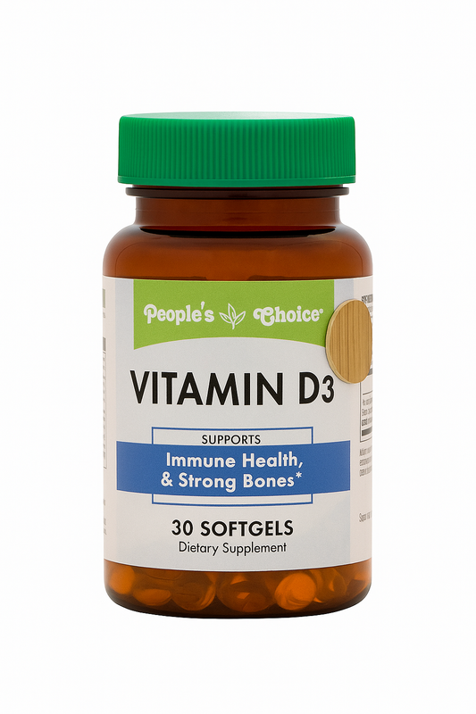 Vitamina D3 People’s Choice – Suplemento para Huesos, Músculos e Inmunidad