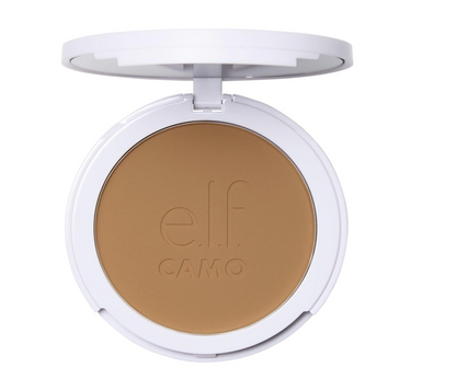 e.l.f. Base de maquillaje en polvo de camuflaje, ligera, con infusión de imprimación, para construir y de larga duración, cobertura media a completa