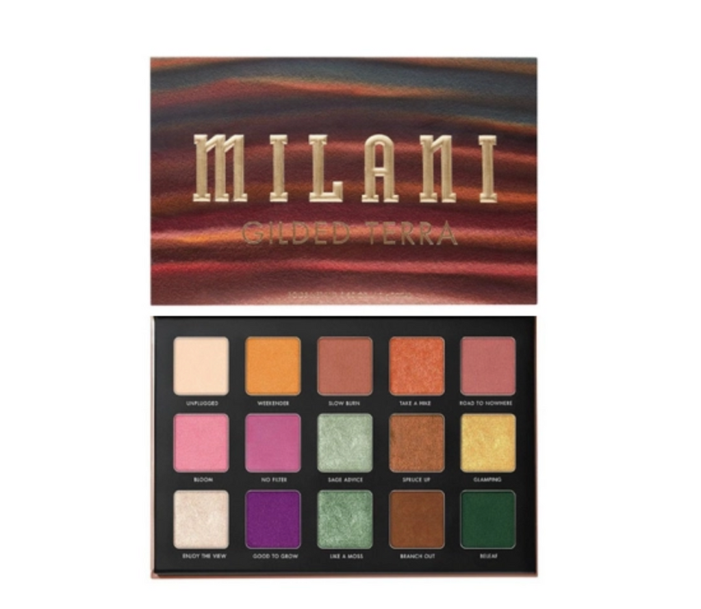 Paleta de Sombras Gilded Terra de Milani – 15 Tonos Ultrapigmentados