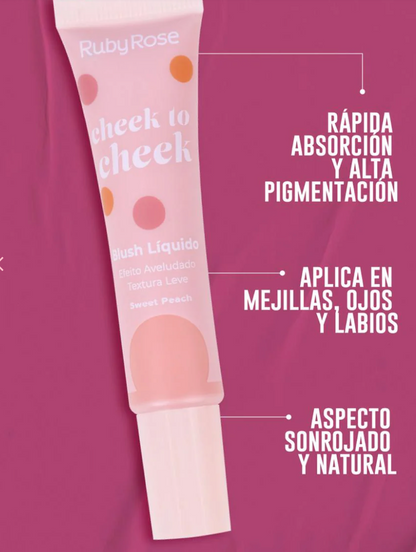 RUBOR LÍQUIDO CHEEK TO CHEEK RUBY ROSE