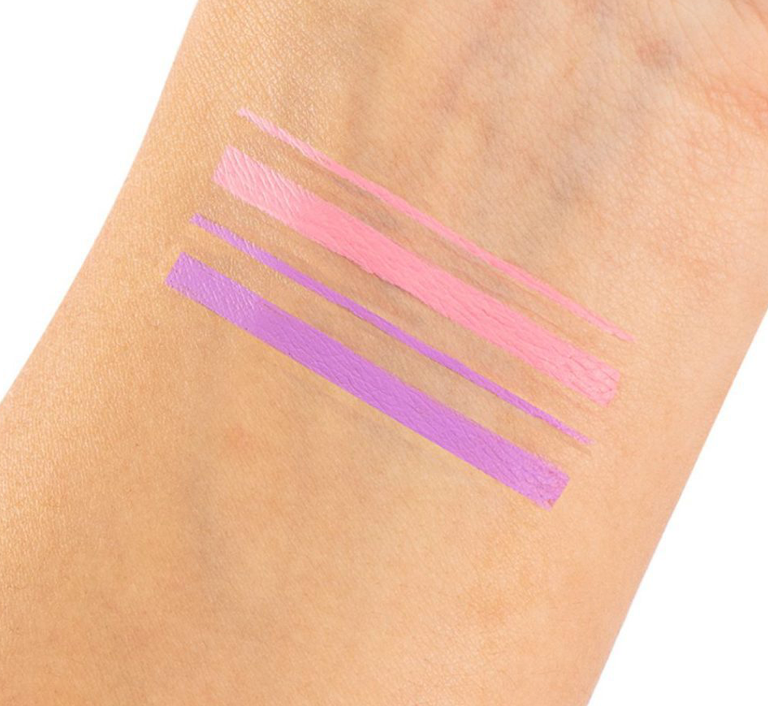 Delineador Doble Matte Funny Pastel Rosado Y Morado  Trendy