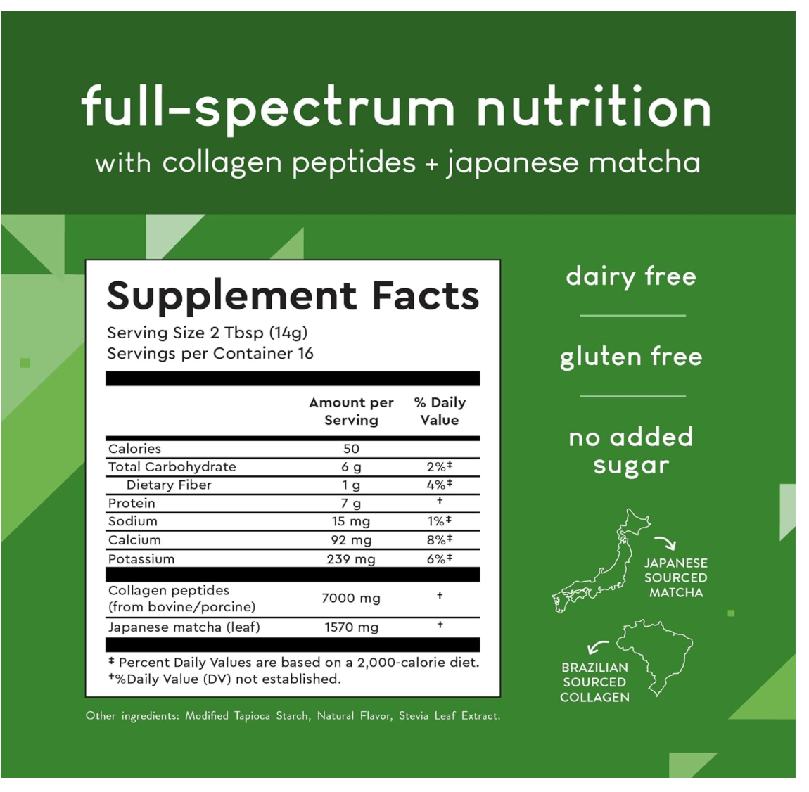 Colágeno Hidrolizado con Matcha Japonés – Polvo de Péptidos | Energía, Salud Intestinal, Articulaciones, Piel y Uñas – Keto & Sin Gluten