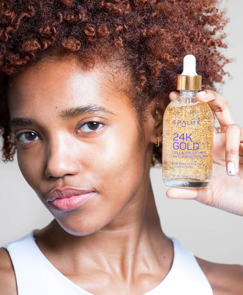 SERUM COREANO  nutritivo de oro y plata antienvejecimiento (oro de 24 quilates y colágeno) 3.7 fl oz (3.7 onzas líquidas) - Aumenta la firmeza, la hidratación y la luminosidad