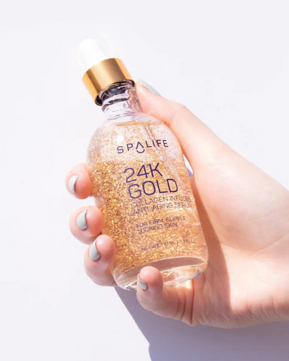 SERUM COREANO  nutritivo de oro y plata antienvejecimiento (oro de 24 quilates y colágeno) 3.7 fl oz (3.7 onzas líquidas) - Aumenta la firmeza, la hidratación y la luminosidad