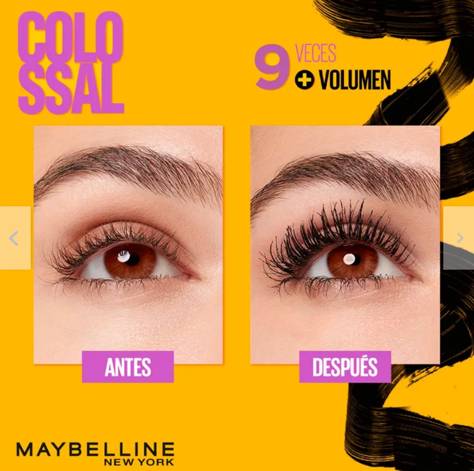 Pestañina Maybelline Colossal 9.2 ml | Volumen Instantáneo y Pestañas Impactantes
