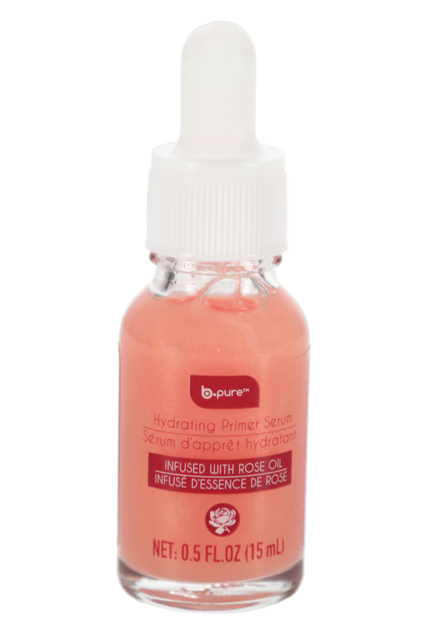 Sérum Hidratante con Aceite de Rosa 0.5 oz | Primer Facial e Hidratación Profunda para Maquillaje