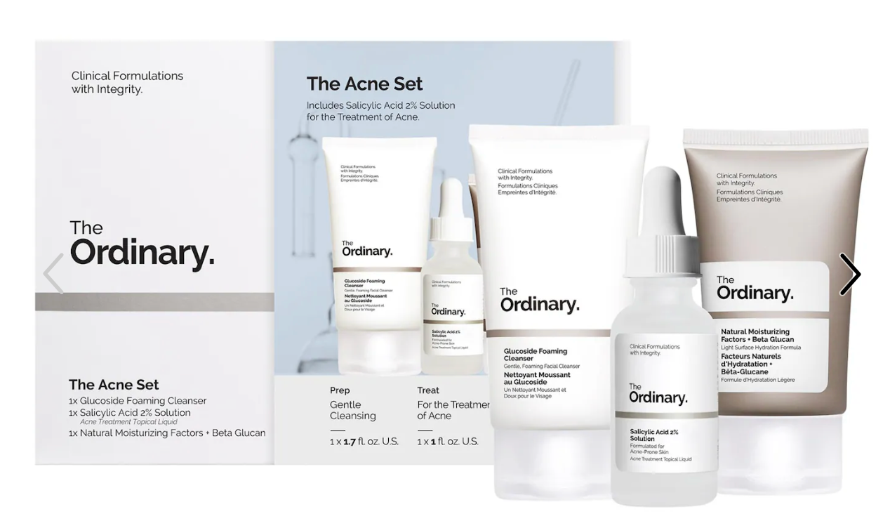The Acne Set The ordinary