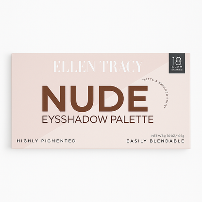 Paleta de Sombras Nude Ellen Tracy – 18 Colores Mate y Brillo