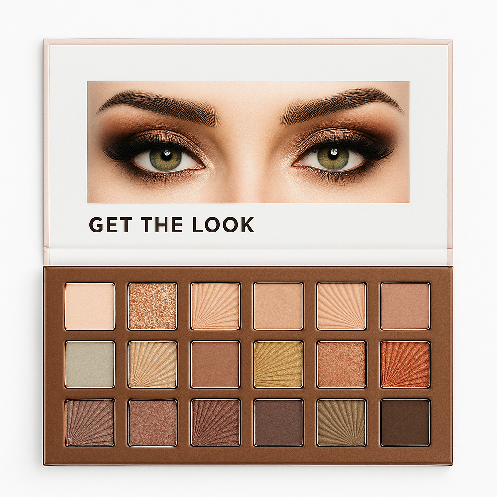 Paleta de Sombras Nude Ellen Tracy – 18 Colores Mate y Brillo