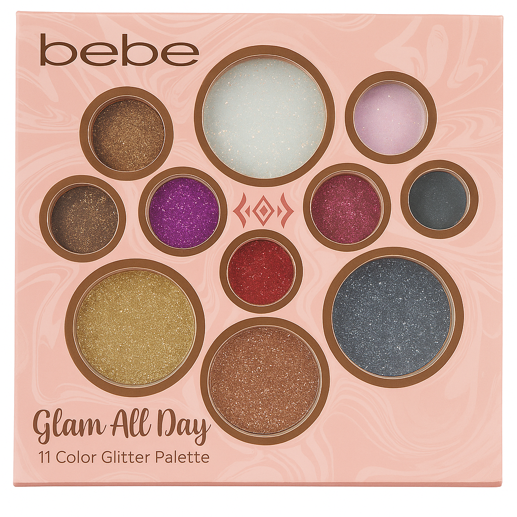 PALETA DE SOMBRAS Glitter Edicion navidad 11 tonos Marca BEBE