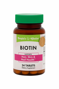 Biotina People’s Choice – Suplemento para Cabello, Piel y Uñas Fuertes (24 Tabletas)